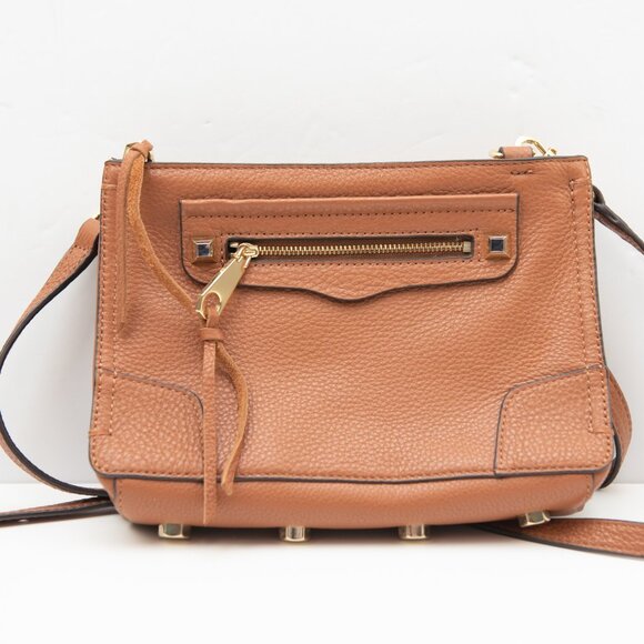 Rebecca Minkoff Handbags - Rebecca Minkoff Regan Crossbody Pebbled Leather Purse Brown